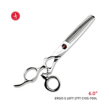Load image into Gallery viewer, Above ErgoS Left 27TT Texturizer Swivel Shears – 6.0