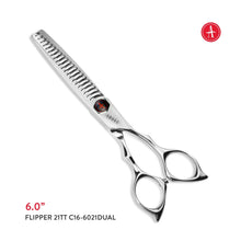 Load image into Gallery viewer, Above Flipper 21TT Texturising Shears (No-Line Dual Tooth) – 6.0 (#22156021)